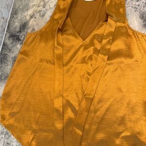 Anthropologie Maeve Elegant Bronze Sleeveless Blouse